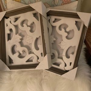 NBO white wooden wall cornices!  Super cute!